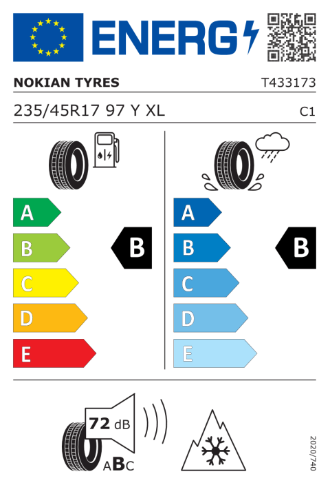 Energetický štítok EÚ pneumatiky